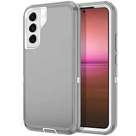Heavy Duty Case for Galaxy S22 (GRAY & WHITE) (Only Ground Shipping)