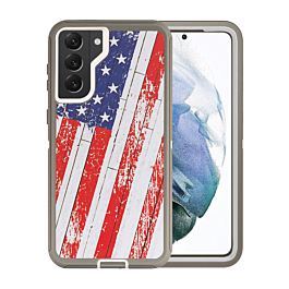 Heavy Duty Case for Galaxy S22 (US FLAG) (Only Ground Shipping)
