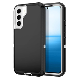 Heavy Duty Case for Galaxy S22 Plus (BLACK & WHITE) (Only Ground Shipping)