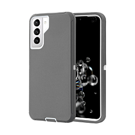 Heavy Duty Case for Galaxy S22 Plus (DARK GRAY & WHITE) (Only Ground Shipping)