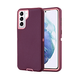 Heavy Duty Case for Galaxy S22 Plus (MAROON & PINK) (Only Ground Shipping)