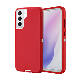 Heavy Duty Case for Galaxy S22 Plus (RED & WHITE) (Only Ground Shipping)
