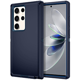 Heavy Duty Case for Galaxy S22 Ultra (DARK BLUE & BLACK) (Only Ground Shipping)