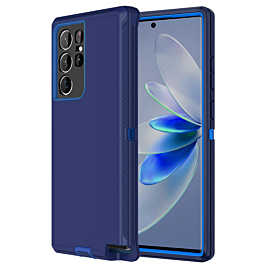 Heavy Duty Case for Galaxy S22 Ultra (NAVY BLUE) (Only Ground Shipping)