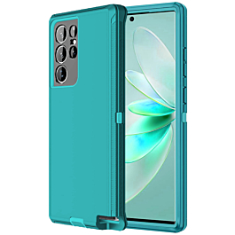 Heavy Duty Case for Galaxy S22 Ultra (TEAL) (Only Ground Shipping)