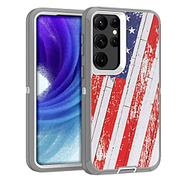 Heavy Duty Case for Galaxy S22 Ultra (US FLAG) (Only Ground Shipping)