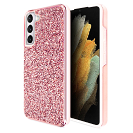 Galaxy S23 Plus Bling Diamond Crystal Dual Layer Case - PINK (Only Ground Shipping)