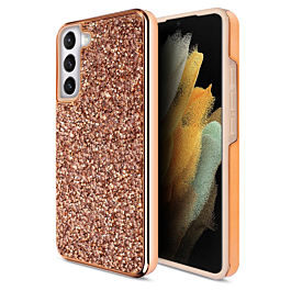 Galaxy S23 Bling Diamond Crystal Dual Layer Case - ROSE GOLD (Only Ground Shipping)