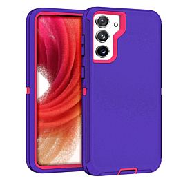 Heavy Duty Case for Galaxy S23 Plus (DARK PURPLE & HOT PINK) (Only Ground Shipping)