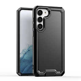 Slim Non-Slip Transparent Matte Case - BLACK for Galaxy S23 (Only Ground Shipping)