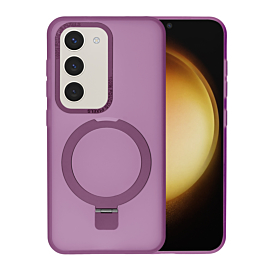 Carbon Wireless Charging Case with Ring Stand - PURPLE for Galaxy S23 (Only Ground Shipping)