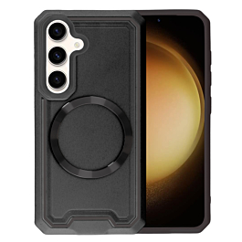 Galaxy S24 / S25 Slim Non-Slip Transparent Matte Wireless Charging Case - BLACK (Only Ground Shipping)