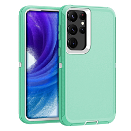 Heavy Duty Case for Galaxy S23 Ultra (LIGHT TEAL) (Only Ground Shipping)