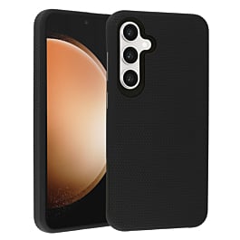 Shock Absorption Protective Dual Layer Case - BLACK for Galaxy S24FE (Only Ground Shipping)