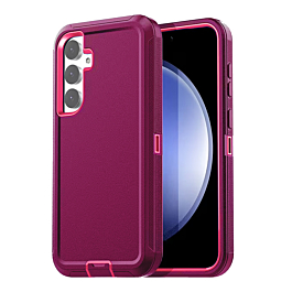 Heavy Duty Case for Galaxy S24 FE (MAROON & BLACK) (Only Ground Shipping)