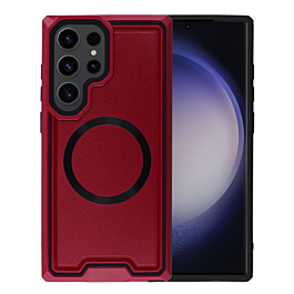 Non-Slip Translucent Matte Wireless Charging Case - RED for Galaxy S24 Ultra (Only Ground Shipping)