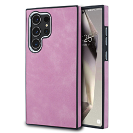 Galaxy S24 Ultra Matte Retro Leather Case - PURPLE (Only Ground Shipping)