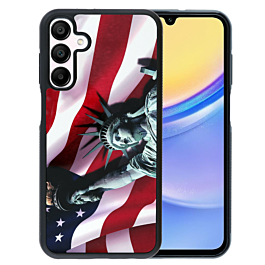 Printing Aluminum Plate Case Statue of Liberty - Style 2 for Galaxy S24 / S25 (Only Ground Shipping)