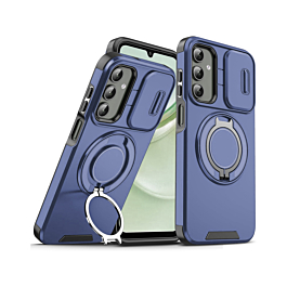 Rugged Magnetic Case with Ring Camera Cover - NAVY BLUE for Galaxy S24 / S25 (Only Ground Shipping)