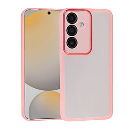 Soft Silicone Transparent Case - PINK for Galaxy S24 / S25 (Only Ground Shipping)