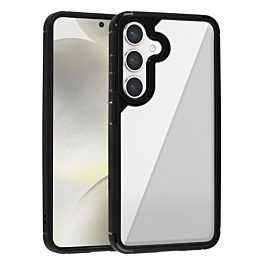 Luxury Shockproof Clear Case - BLACK for Galaxy S24 / S25 (Only Ground Shipping)