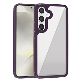 Luxury Shockproof Clear Case - PURPLE for Galaxy S24 / S25 (Only Ground Shipping)