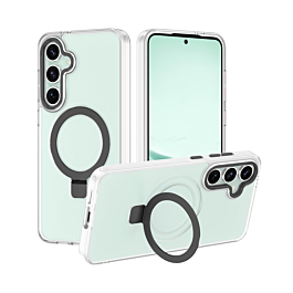 Carbon Wireless Charging Case with Ring Stand - CLEAR for Galaxy S24 / S25 (Only Ground Shipping)