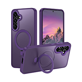 Carbon Wireless Charging Case with Ring Stand - PURPLE for Galaxy S24 / S25 (Only Ground Shipping)