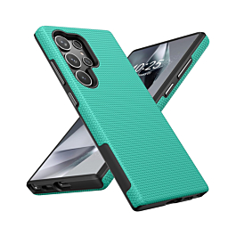 Shock Absorption Protective Dual Layer Case - TEAL for Galaxy S25 Ultra (Only Ground Shipping)