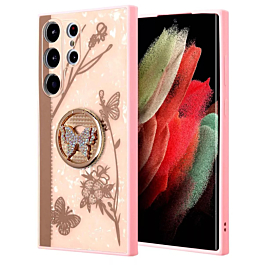 Galaxy S25 Ultra Luxury Shiny Cases - PINK (Only Ground Shipping)