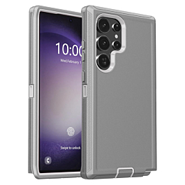 Heavy Duty Case for Galaxy S25 Ultra (DARK GRAY & WHITE) (Only Ground Shipping)