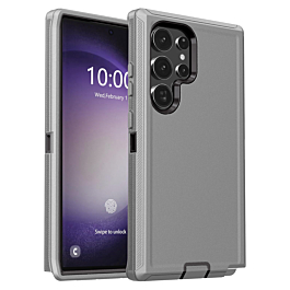 Heavy Duty Case for Galaxy S25 Ultra (DARK GRAY & BLACK) (Only Ground Shipping)