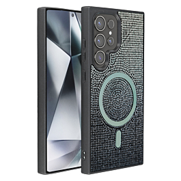 Wireless Charging Bling Diamond Crystal Case - BLACK for Galaxy S25 Ultra (Only Ground Shipping)