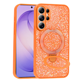 Sparkle Luxury Slim Case with Magnetic Kickstand for Galaxy S26 Ultra (ORANGE) (Only Ground Shipping)