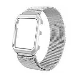 iWatch 41mm One Piece Milanese Stainless Steel Band - SILVER (Only Ground Shipping)