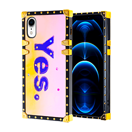 Square Case with BLUE Light Design - 8 for iPhone XR (Only Ground Shipping)