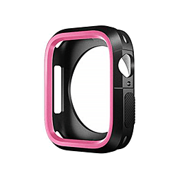 iWatch 42mm Soft Double Color Bumper - BLACK & PINK (Only Ground Shipping)