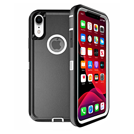 Heavy Duty Case for iPhone XR (BLACK & WHITE) (Only Ground Shipping)