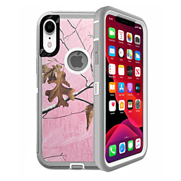 Heavy Duty Case for iPhone XR (CAMO PINK) (Only Ground Shipping)