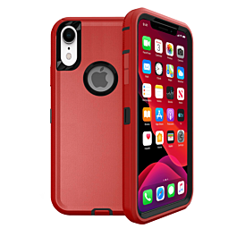Heavy Duty Case for iPhone XR (RED & BLACK) (Only Ground Shipping)
