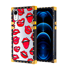 Square Case with Mirror Design - Style 10 for iPhone XR (Only Ground Shipping)
