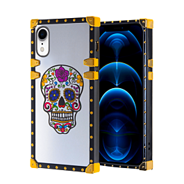 Square Case with Mirror Design - Style 3 for iPhone XR (Only Ground Shipping)