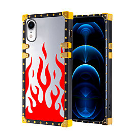 Square Case with Mirror Design - Style 4 for iPhone XR (Only Ground Shipping)