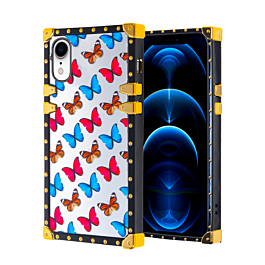 Square Case with Mirror Design - Style 7 for iPhone XR (Only Ground Shipping)