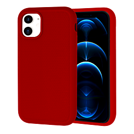 Dual Layer Serrated Case - RED for iPhone XR (Only Ground Shipping)