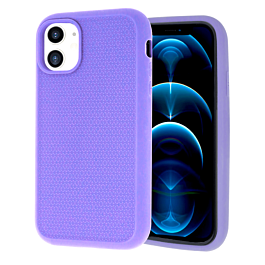 Dual Layer Serrated Case - PURPLE for iPhone XR (Only Ground Shipping)