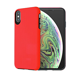 Shock Absorption Protective Dual Layer Case - RED for iPhone XS Max (Only Ground Shipping)