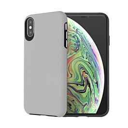 Shock Absorption Protective Dual Layer Case - SILVER for iPhone XS Max (Only Ground Shipping)