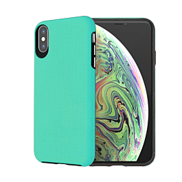Shock Absorption Protective Dual Layer Case - TEAL for iPhone XS Max (Only Ground Shipping)