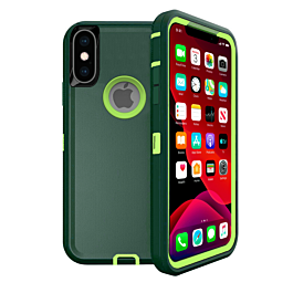 Heavy Duty Case for iPhone XS Max (DARK GREEN & LIGHT GREEN) (Only Ground Shipping)